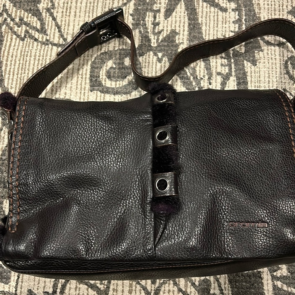 Cromia Italian leather shoulder bag